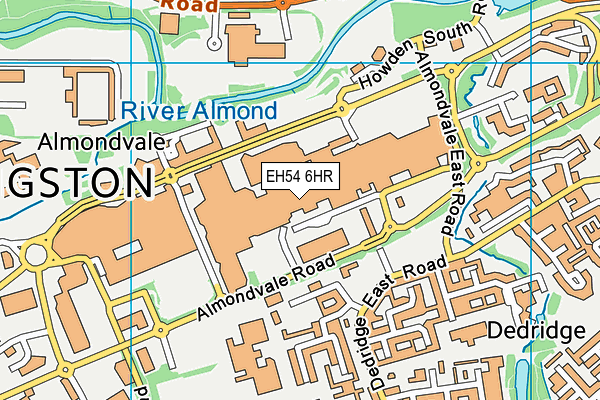 EH54 6HR map - OS VectorMap District (Ordnance Survey)