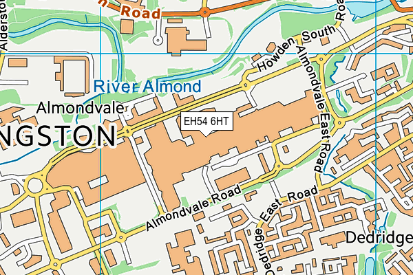 EH54 6HT map - OS VectorMap District (Ordnance Survey)