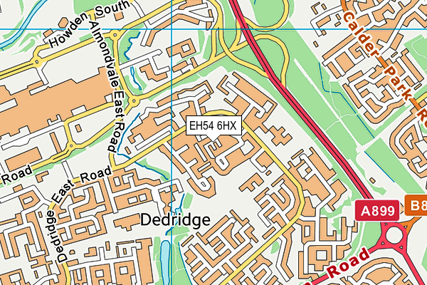 EH54 6HX map - OS VectorMap District (Ordnance Survey)