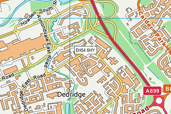 EH54 6HY map - OS VectorMap District (Ordnance Survey)