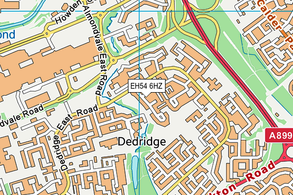 EH54 6HZ map - OS VectorMap District (Ordnance Survey)