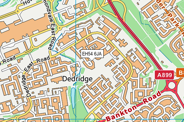 EH54 6JA map - OS VectorMap District (Ordnance Survey)