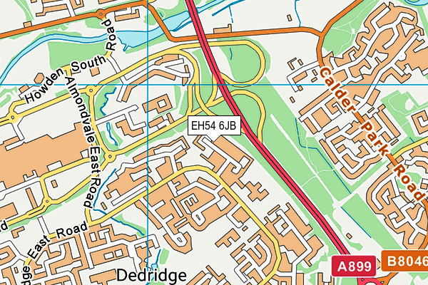 EH54 6JB map - OS VectorMap District (Ordnance Survey)