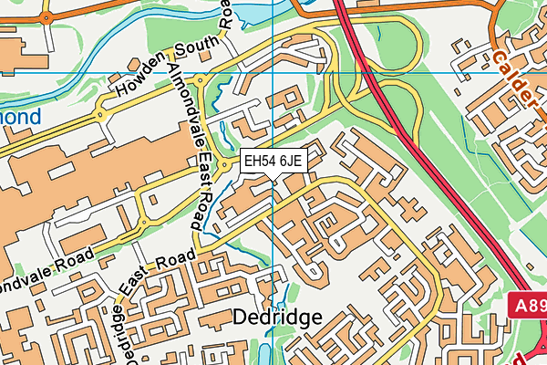 EH54 6JE map - OS VectorMap District (Ordnance Survey)