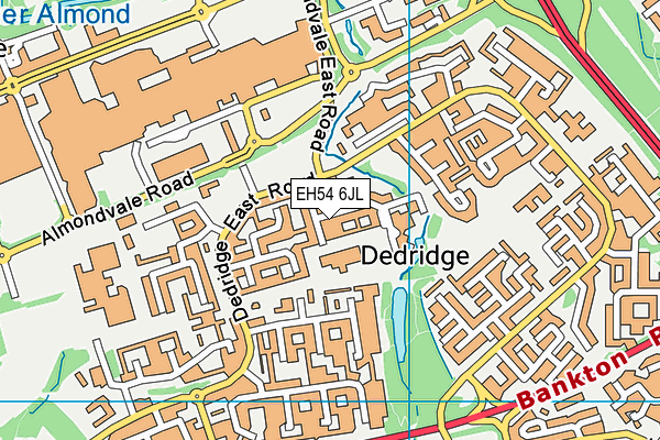 EH54 6JL map - OS VectorMap District (Ordnance Survey)