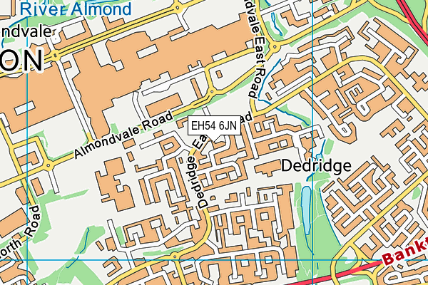 EH54 6JN map - OS VectorMap District (Ordnance Survey)