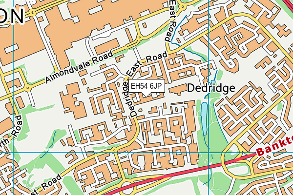 EH54 6JP map - OS VectorMap District (Ordnance Survey)