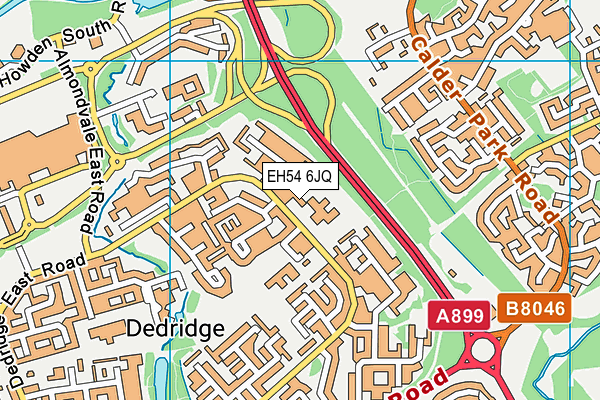 EH54 6JQ map - OS VectorMap District (Ordnance Survey)