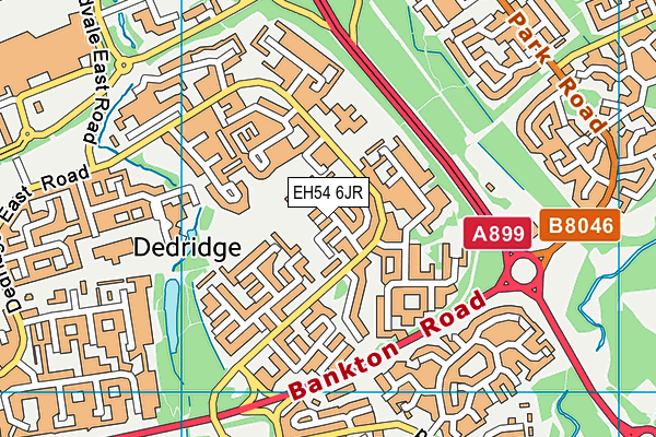 EH54 6JR map - OS VectorMap District (Ordnance Survey)