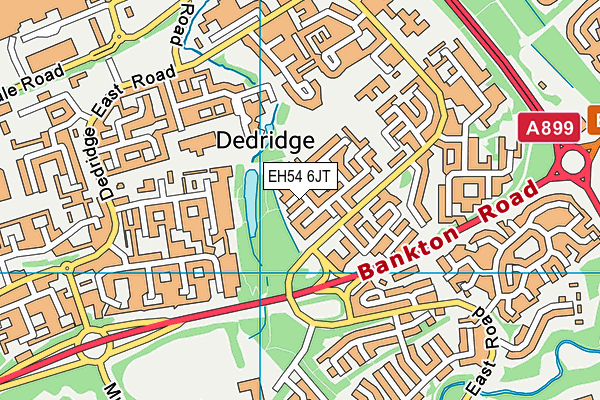 EH54 6JT map - OS VectorMap District (Ordnance Survey)