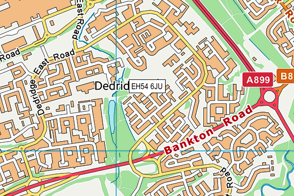 EH54 6JU map - OS VectorMap District (Ordnance Survey)