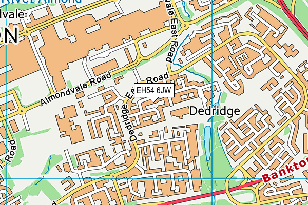 EH54 6JW map - OS VectorMap District (Ordnance Survey)