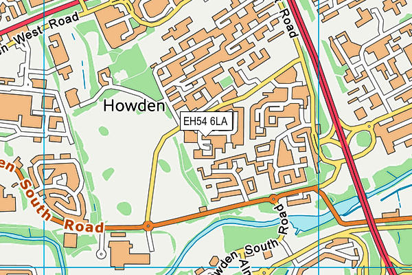 EH54 6LA map - OS VectorMap District (Ordnance Survey)