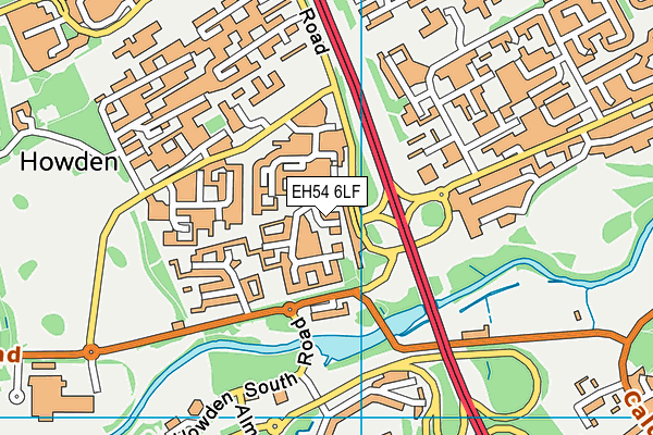 EH54 6LF map - OS VectorMap District (Ordnance Survey)