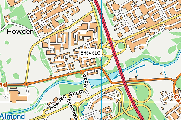 EH54 6LG map - OS VectorMap District (Ordnance Survey)