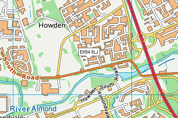 EH54 6LJ map - OS VectorMap District (Ordnance Survey)