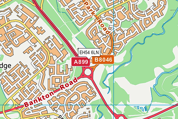 EH54 6LN map - OS VectorMap District (Ordnance Survey)