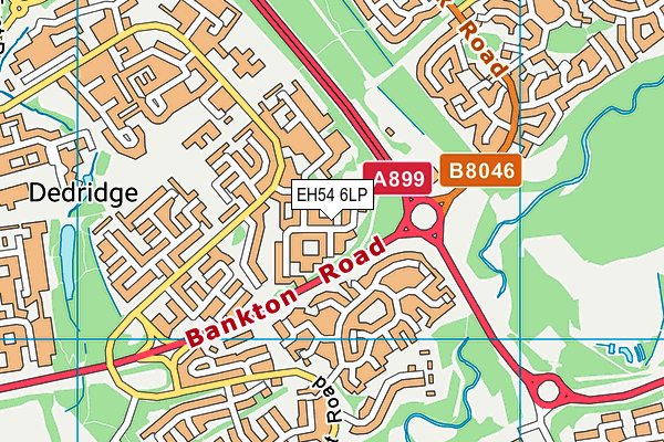 EH54 6LP map - OS VectorMap District (Ordnance Survey)