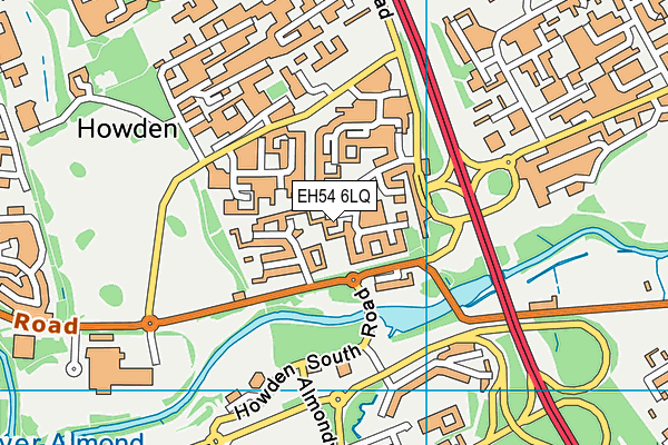 EH54 6LQ map - OS VectorMap District (Ordnance Survey)