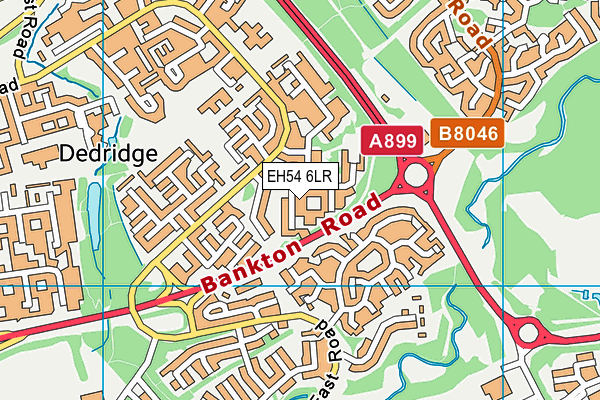 EH54 6LR map - OS VectorMap District (Ordnance Survey)