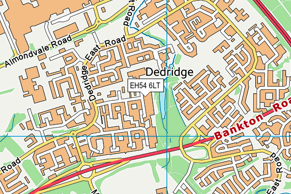 EH54 6LT map - OS VectorMap District (Ordnance Survey)