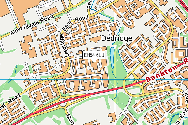 EH54 6LU map - OS VectorMap District (Ordnance Survey)