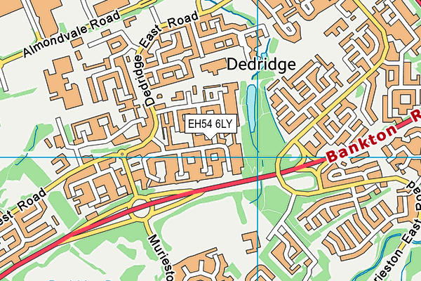 EH54 6LY map - OS VectorMap District (Ordnance Survey)