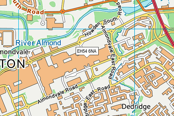 EH54 6NA map - OS VectorMap District (Ordnance Survey)