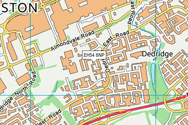 EH54 6NP map - OS VectorMap District (Ordnance Survey)