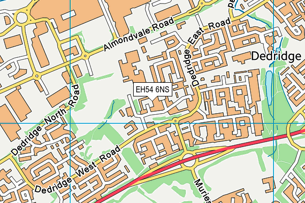 EH54 6NS map - OS VectorMap District (Ordnance Survey)