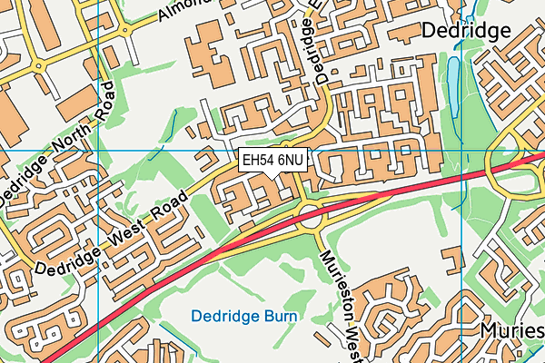 EH54 6NU map - OS VectorMap District (Ordnance Survey)