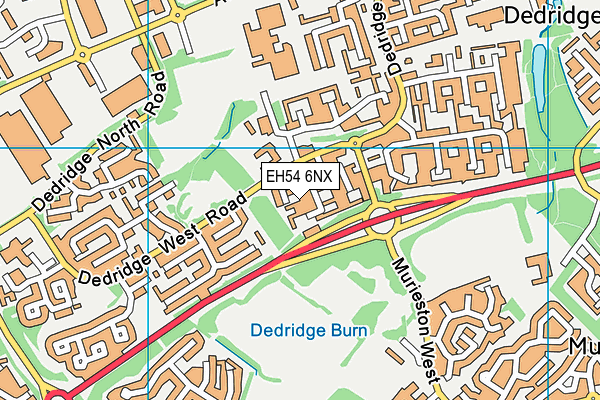 EH54 6NX map - OS VectorMap District (Ordnance Survey)