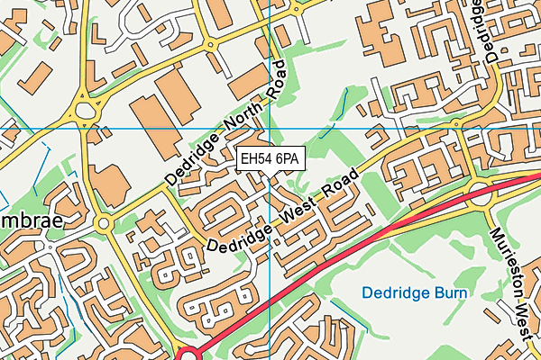 EH54 6PA map - OS VectorMap District (Ordnance Survey)