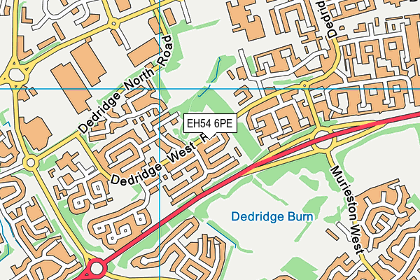 EH54 6PE map - OS VectorMap District (Ordnance Survey)