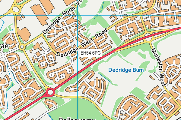 EH54 6PG map - OS VectorMap District (Ordnance Survey)