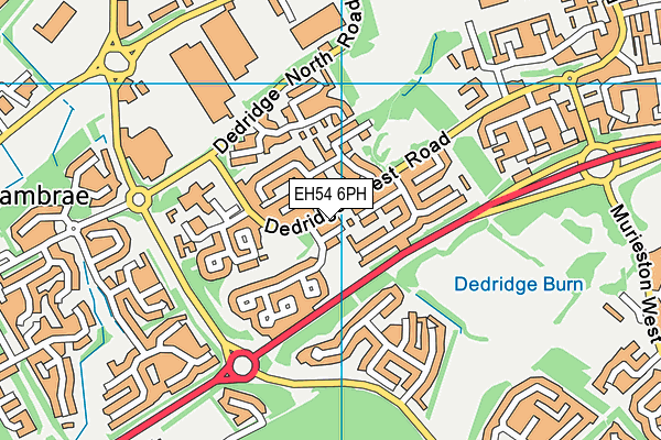 EH54 6PH map - OS VectorMap District (Ordnance Survey)