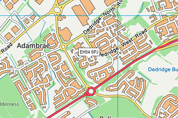 EH54 6PJ map - OS VectorMap District (Ordnance Survey)