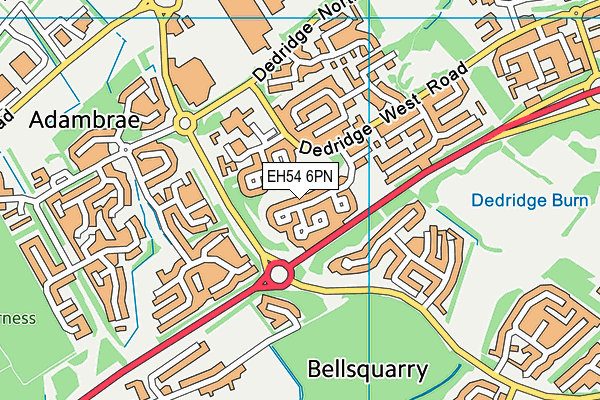 EH54 6PN map - OS VectorMap District (Ordnance Survey)