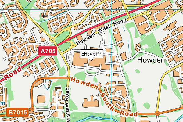 EH54 6PP map - OS VectorMap District (Ordnance Survey)