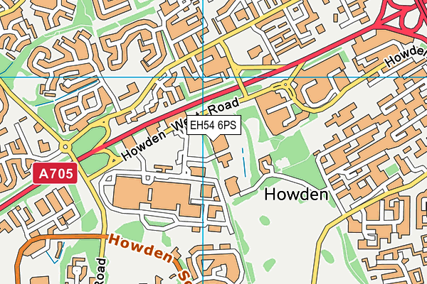 EH54 6PS map - OS VectorMap District (Ordnance Survey)