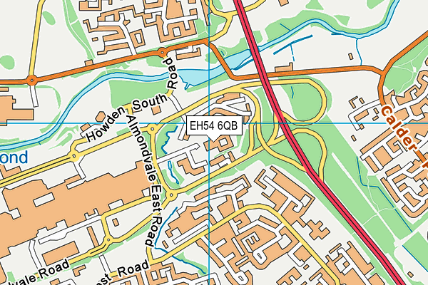 EH54 6QB map - OS VectorMap District (Ordnance Survey)