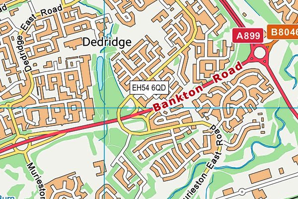 EH54 6QD map - OS VectorMap District (Ordnance Survey)