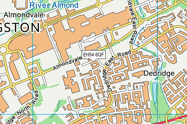 EH54 6QF map - OS VectorMap District (Ordnance Survey)