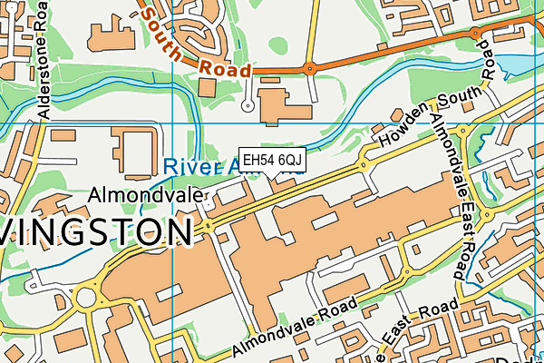 EH54 6QJ map - OS VectorMap District (Ordnance Survey)