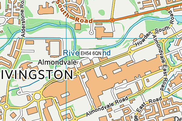 EH54 6QN map - OS VectorMap District (Ordnance Survey)