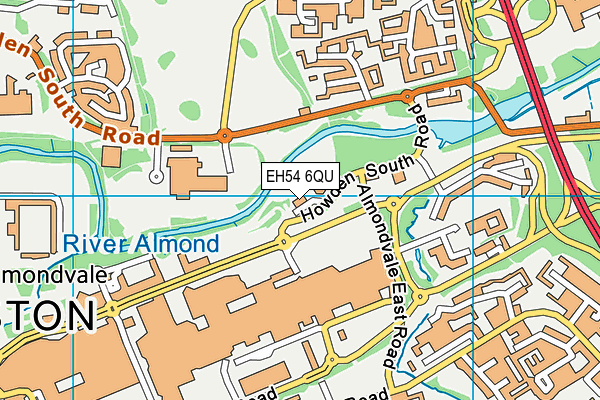 EH54 6QU map - OS VectorMap District (Ordnance Survey)