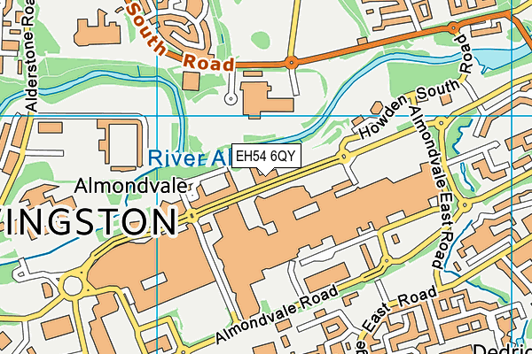 EH54 6QY map - OS VectorMap District (Ordnance Survey)