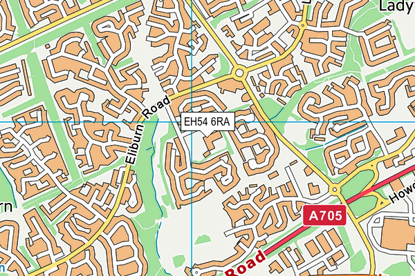 EH54 6RA map - OS VectorMap District (Ordnance Survey)