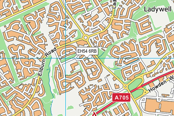 EH54 6RB map - OS VectorMap District (Ordnance Survey)