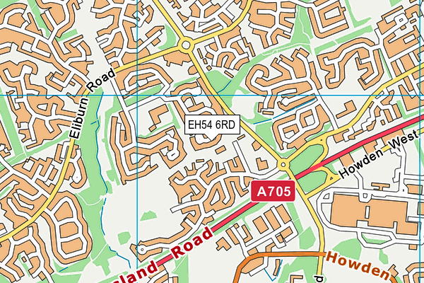 EH54 6RD map - OS VectorMap District (Ordnance Survey)